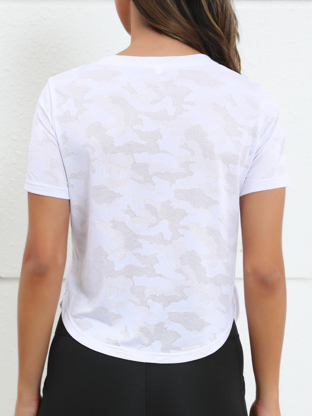 Camouflage Round Neck Short Sleeve T-Shirt