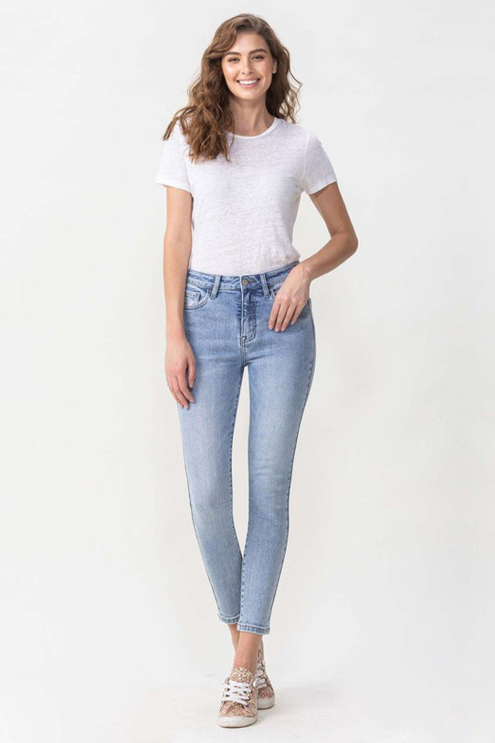 Lovervet Full Size Talia High Rise Crop Skinny Jeans