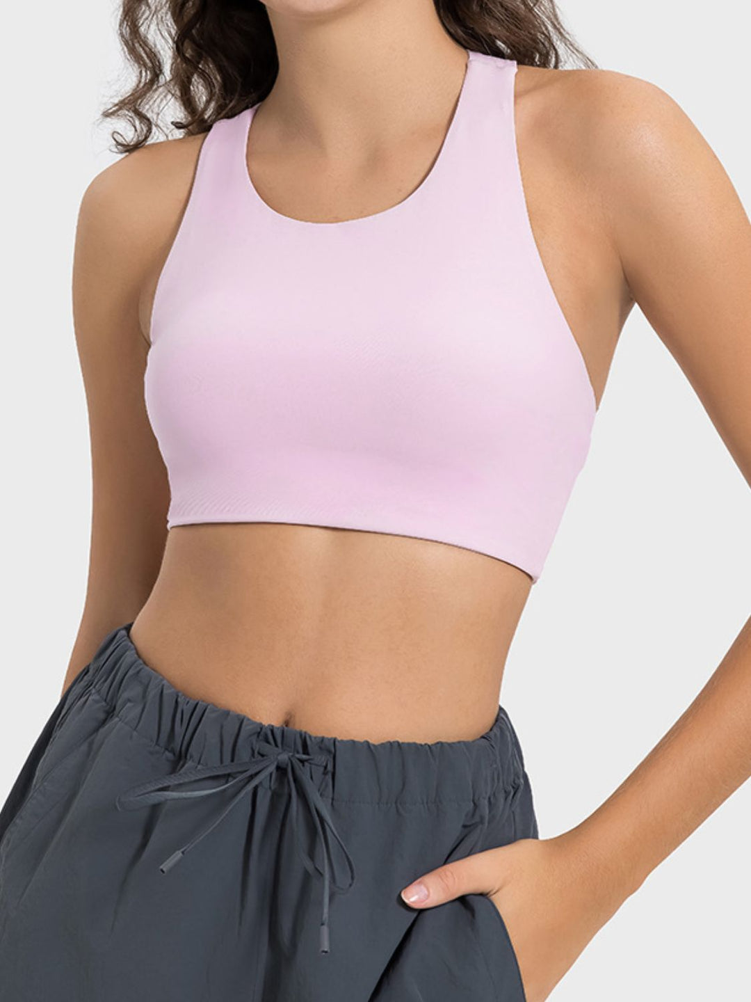 Cutout Round Neck Active Tank