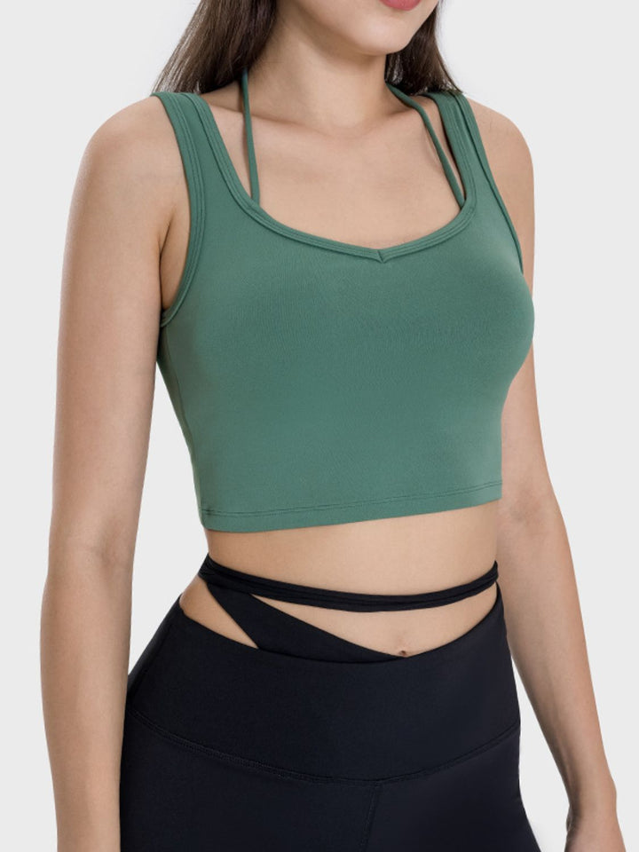 Crisscross Square Neck Active Tank