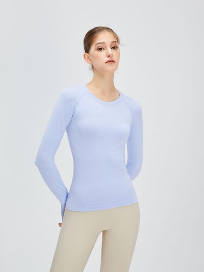 Round Neck Raglan Sleeve Active T-Shirt