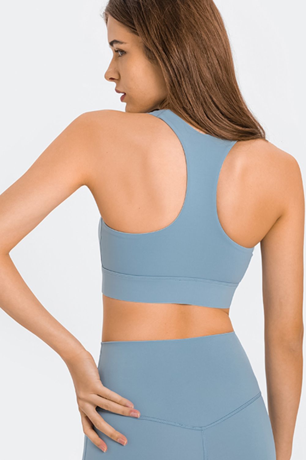 Zip Up Racerback Sports Bra - ALINA VOGT