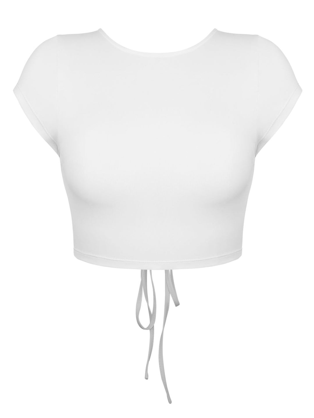 Round Neck Backless Short Sleeve Tee