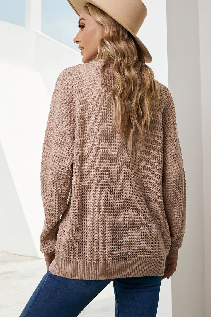 Drop Shoulder Button Down Pocketed Cardigan - ALINA VOGT