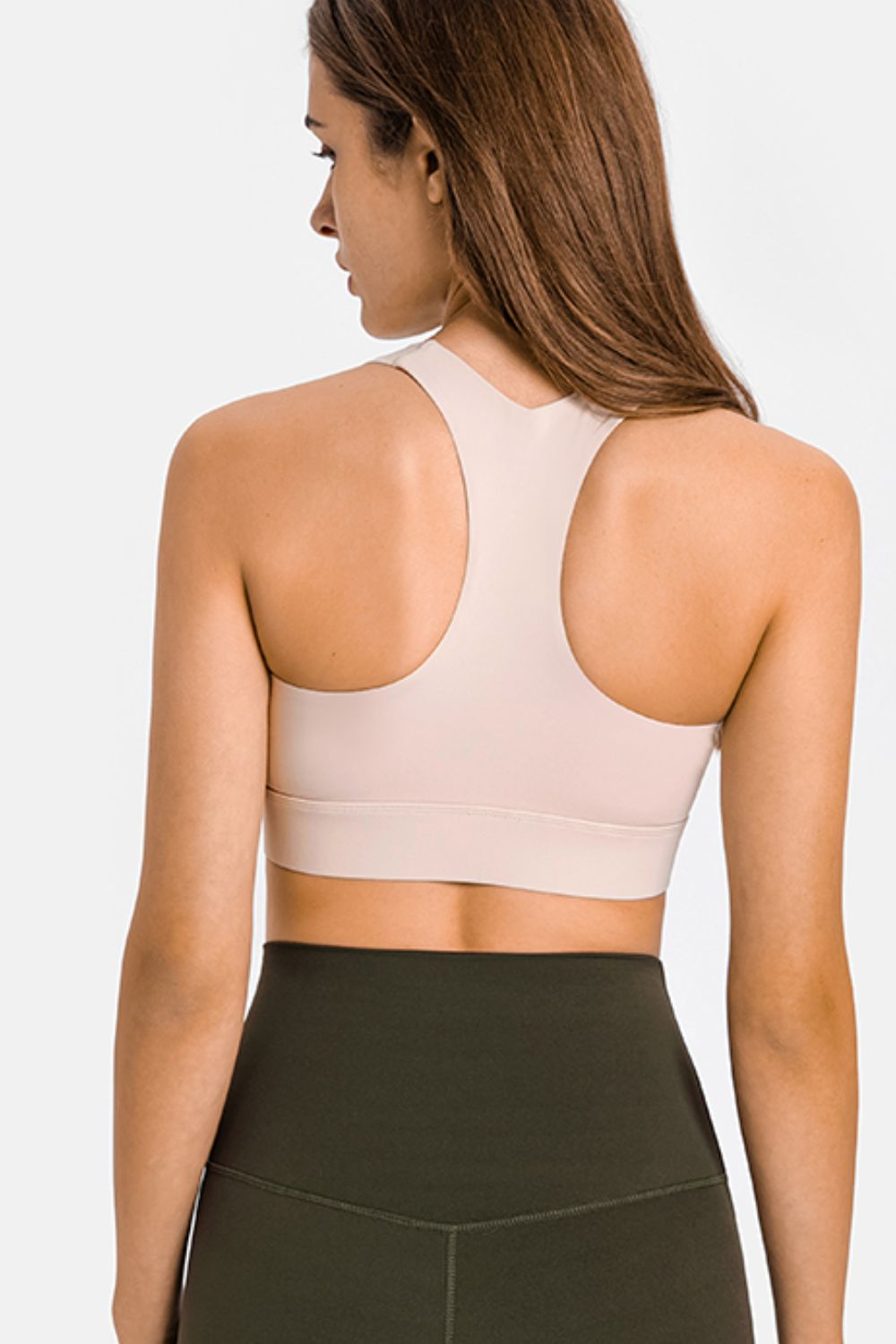 Zip Up Racerback Sports Bra - ALINA VOGT