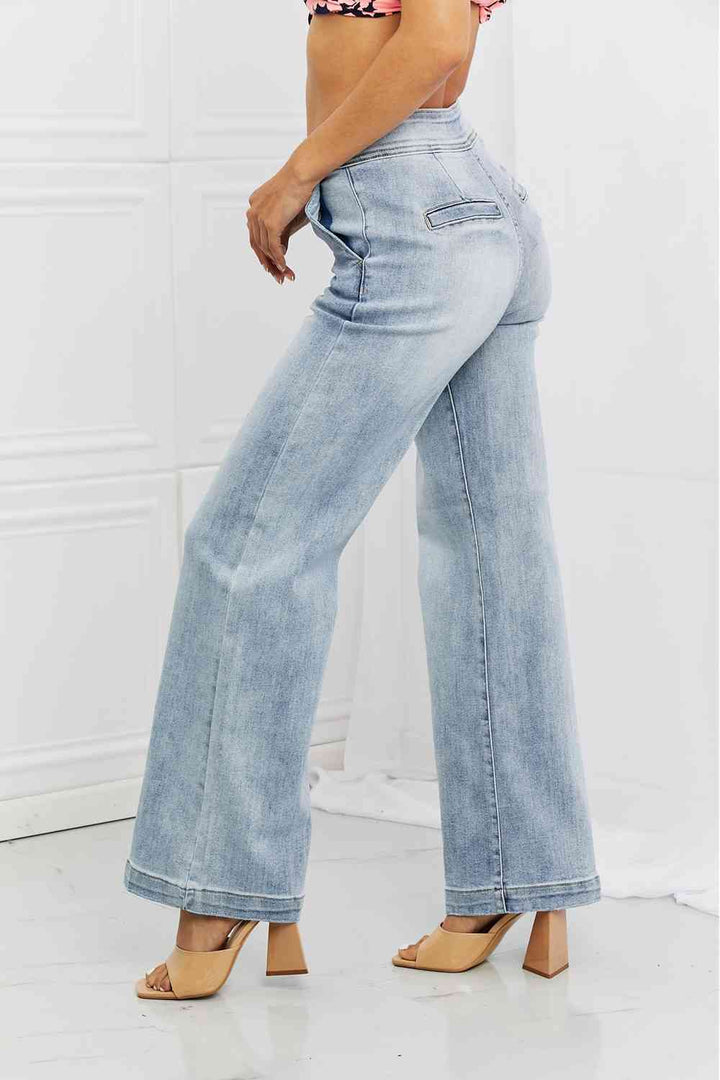 RISEN Full Size Luisa Wide Flare Jeans