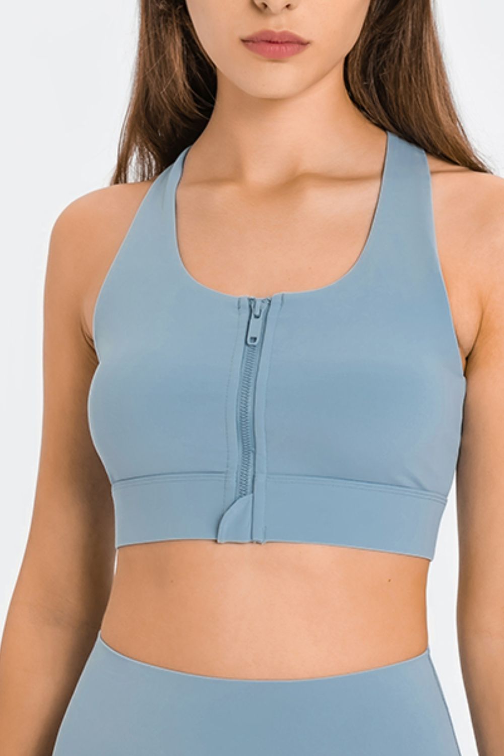 Zip Up Racerback Sports Bra - ALINA VOGT