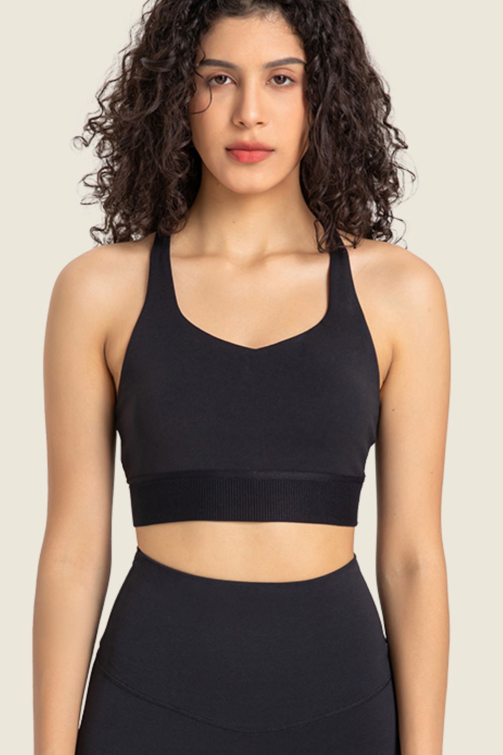 Feel Like Skin Racerback Halter Neck Sports Bra