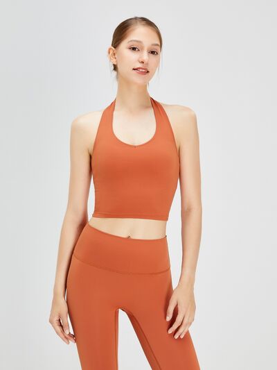 Backless Halter Neck Active Tank